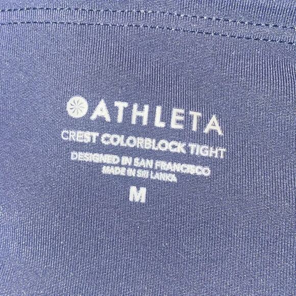Athleta Women’s Crest Colorblock Tights Size Medium / Style 487742 - Picture 4 of 7